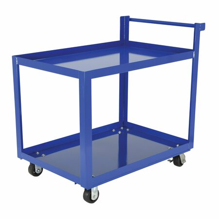 Vestil Steel Service Cart, 2 Shelves, 28 x 40, Steel, 2 Shelves, 1000 lb SCS2-2840